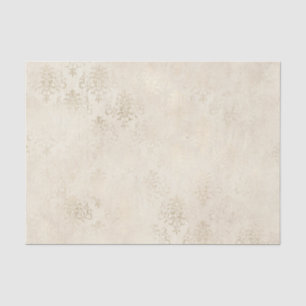 Elfenbein und weißer Vintager Damast Seidenpapier