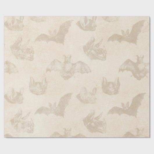 Elfenbein Vampyre Fledermäuse Geschenkpapier (Flach)