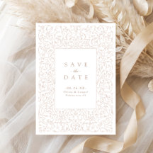 Elfenbein Vintage Zierrahmen Klassische Hochzeit