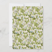 Elfenbein | Vintager Tee Geburtstagsbrunch Einladung (Rückseite)