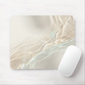 Elfenbein-Wasserreflex-Abstrakt-Mauspad Mousepad (Mit Mouse)