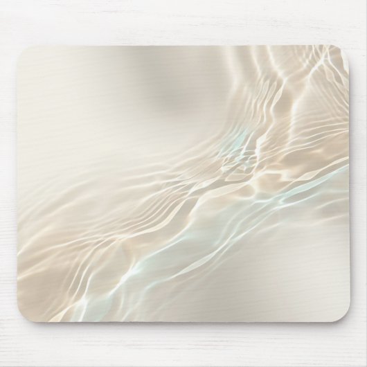 Elfenbein-Wasserreflex-Abstrakt-Mauspad Mousepad (Vorne)