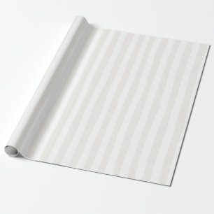 Elfenbein & Weiße schiefe Streifen Geschenkpapier