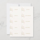 Elfenbein | Wildblume Wedding Escort Name Mitteilungskarte (Vorderseite)