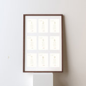 Elfenbein | Wildblume Wedding Guestlist Tischnumme Tischnummer