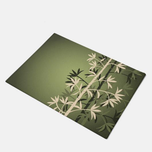 Elfenbeinbambusgrün Fußmatte (Schrägansicht)