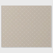 Elfenbeinbeige Pastel Delikatesse Spitzen Weißes E Geschenkpapier (Flach)