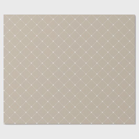 Elfenbeinbeige Pastel Delikatesse Spitzen Weißes E Geschenkpapier (Flach)