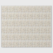 Elfenbeinbestickte Blume Geschenkpapier (Flach)