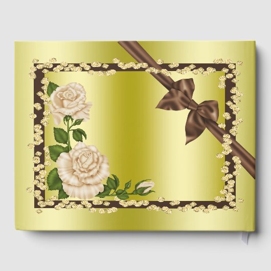 Elfenbeinblossom, Bows & Diamonds 100. Geburtstag Gästebuch (Rückseite)