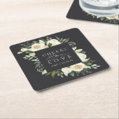 Elfenbeinblume Blumenrahmen "Anfeuern zur Liebe" H Rechteckiger Pappuntersetzer (angewinkelt)