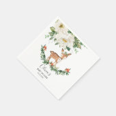 Elfenbeinblume Hirschtier Kinderdusche Girl Servie Serviette (Ecke)