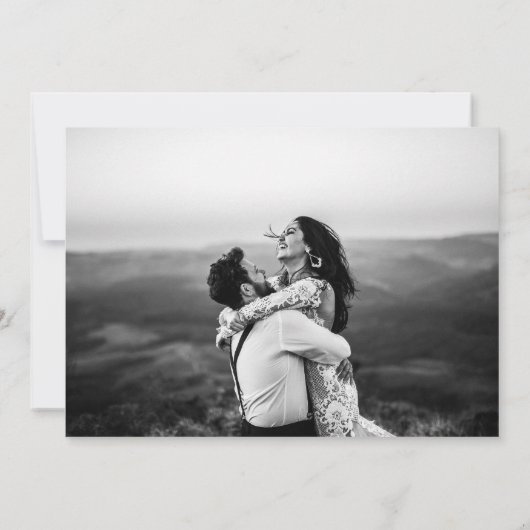 Elfenbeinblume Rose Bouquet Hochzeit Danke Foto (Rückseite)