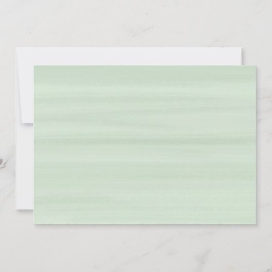 Elfenbeinblume Rose Grüne Hochzeitsminze Einladung (Rückseite)