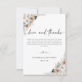 Elfenbeinblume und Blumenblume Dankeschön-Karte Dankeskarte (Vorderseite)