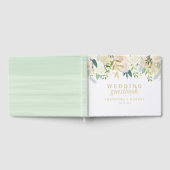 Elfenbeinblumenhochzeit Personalisierte Münze Gästebuch (Voll)