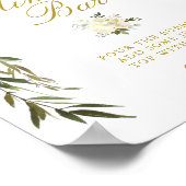 Elfenbeinblumenschild Brautparty mimosa Bar Poster (Ecke)