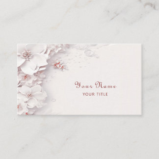 Elfenbeinblush Pink Floral Business Card Visitenkarte