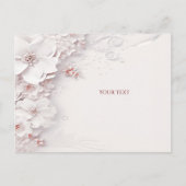 Elfenbeinblush Pink Floral Postkarte (Vorderseite)