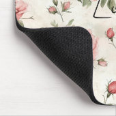 Elfenbeinblush Pink Roses Blumenzehen Mousepad (Ecke)