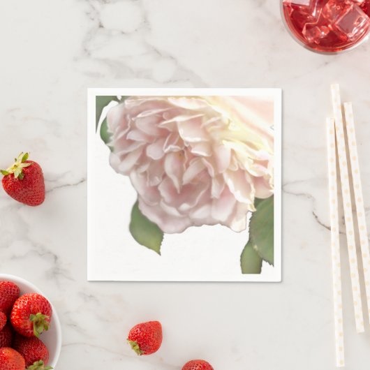 Elfenbeinblush-Rose Serviette (Beispiel)