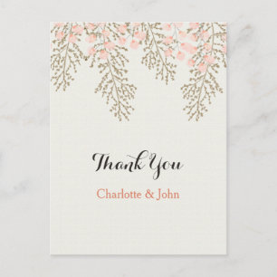 Elfenbeinblüte Gold floral Danke, dass ihr Notizen