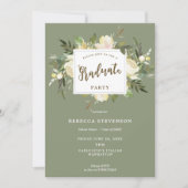 Elfenbeinblütenboho Abschlussveranstaltung Einladu Einladung (Vorderseite)