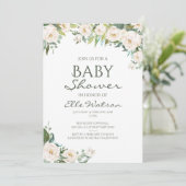 Elfenbeinblütendusche Einladung (Stehend Vorderseite)