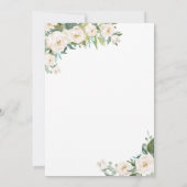 Elfenbeinblütendusche Einladung (Rückseite)