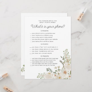 Elfenbeinblütendusche Telefonspielkarte