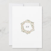 Elfenbeinblütengarten Elegante Hochzeit Einladung (Rückseite)