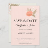 Elfenbeinblütengold: Zeit sparen Save The Date (Vorne/Hinten)