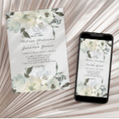 Elfenbeinblütenhochzeit Einladung