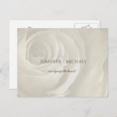 Elfenbeinblütenhochzeit Save the Date Ankündigungspostkarte (Vorne/Hinten)