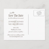 Elfenbeinblütenhochzeit Save the Date Ankündigungspostkarte (Rückseite)