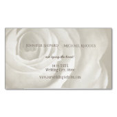 Elfenbeinblütenhochzeit Save the Date Magnetische Visitenkarte (Vorderseite)