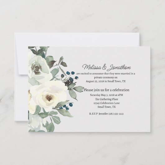 Elfenbeinblütenhochzeit White Roses - nur verheira (Rückseite)