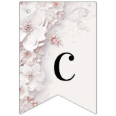 Elfenbeinblütenrosa Blumenbläserfahne Wimpelkette (Erste Fahne)