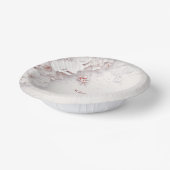 Elfenbeinblütenrosa Blumenpapier-Schüssel Pappteller (Gewinkelt)