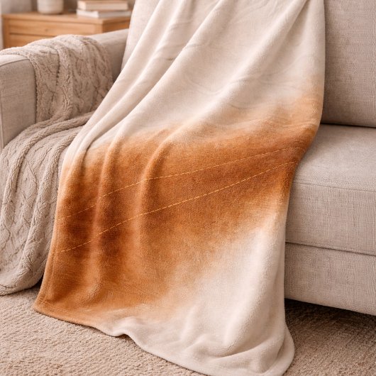 Elfenbeinbraun-Verblassungs-Fleece-Decke Fleecedecke