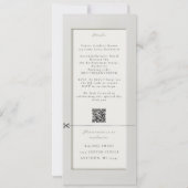 Elfenbeincreme weiß All-in-One Hochzeit Einladung (Rückseite)