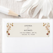 Elfenbeincreme-Wildblumen Herbst Rücksendeadresse (Insitu)