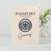 Elfenbeindeutschland - Pass Save the Date (Stehend Vorderseite)