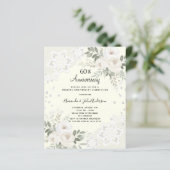 Elfenbeindiamant 60. Hochzeitstag Einladung (Stehend Vorderseite)