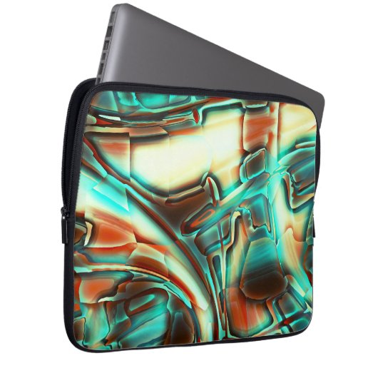 Elfenbeindigital mit verbranntem Ton und einigen M Laptopschutzhülle (Vorne Rechts)