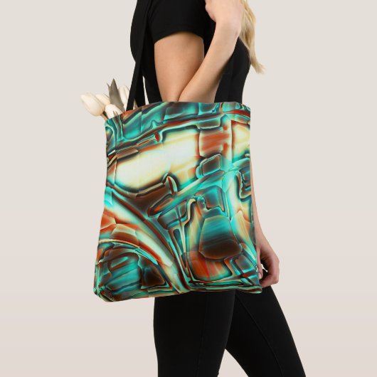 Elfenbeindigital mit verbranntem Ton und einigen M Tasche (Von Nahem)