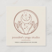 Elfenbeinenergie gibt dem Mond spirituelle Sterne Quadratische Visitenkarte (Rückseite)