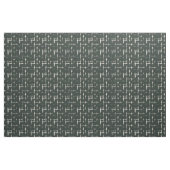 Elfenbeinfarbe Abstrakt auf Forest Green Linen Stoff (Yard (91,4 cm))