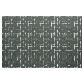 Elfenbeinfarbe Abstrakt auf Forest Green Linen Stoff (Fat Quarter (45,7 x 55,9 cm))