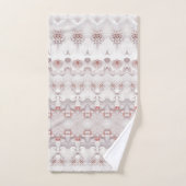 Elfenbeinfarben Rosa Blumenhandtuch Set (Handtuch)